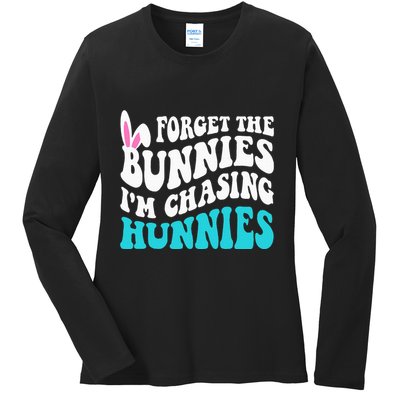 Forget The Bunnies IM Chasing Hunnies Ladies Long Sleeve Shirt