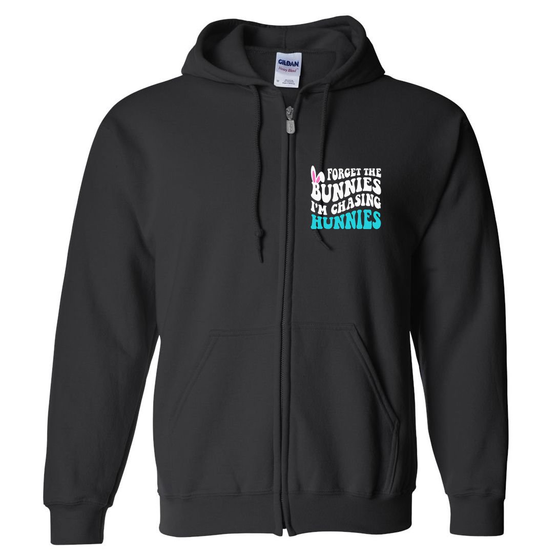 Forget The Bunnies IM Chasing Hunnies Full Zip Hoodie