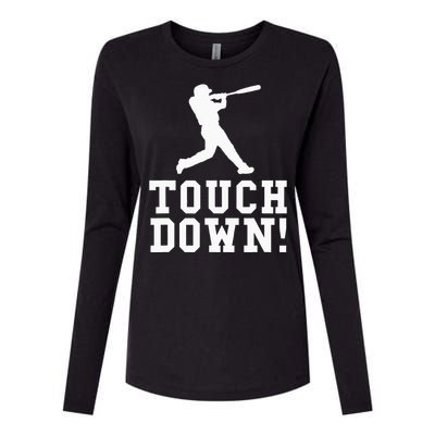 Funny Touchdown Baseball Football Sports Gift Womens Cotton Relaxed Long Sleeve T-Shirt