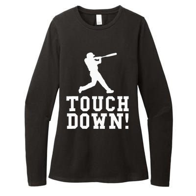 Funny Touchdown Baseball Football Sports Gift Womens CVC Long Sleeve Shirt