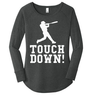 Funny Touchdown Baseball Football Sports Gift Women's Perfect Tri Tunic Long Sleeve Shirt