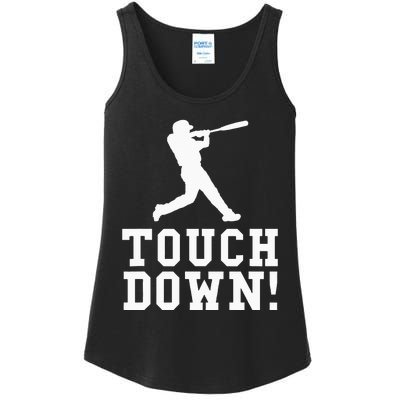 Funny Touchdown Baseball Football Sports Gift Ladies Essential Tank