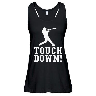 Funny Touchdown Baseball Football Sports Gift Ladies Essential Flowy Tank