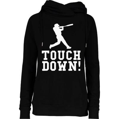 Funny Touchdown Baseball Football Sports Gift Womens Funnel Neck Pullover Hood