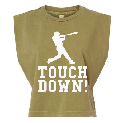 Funny Touchdown Baseball Football Sports Gift Garment-Dyed Women's Muscle Tee