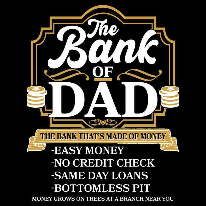 Funny The Bank Of Dad The Bank That's Made Of Money Drawstring Bag