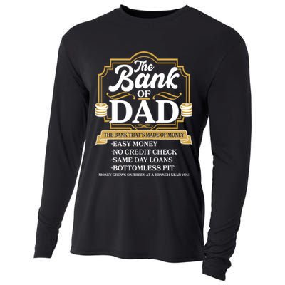 Funny The Bank Of Dad The Bank That's Made Of Money Cooling Performance Long Sleeve Crew