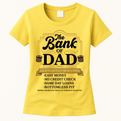 Funny The Bank Of Dad The Bank That's Made Of Money Womens T-Shirt