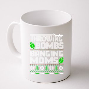 Football Throwing Bombs Banging Moms Ugly Christmas Sweater Gift Coffee Mug