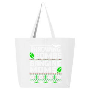 Football Throwing Bombs Banging Moms Ugly Christmas Sweater Gift 25L Jumbo Tote