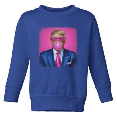 Funny Trump Bubble Gum Sunglasses Felon President 2024 Meaningful Gift Toddler Sweatshirt