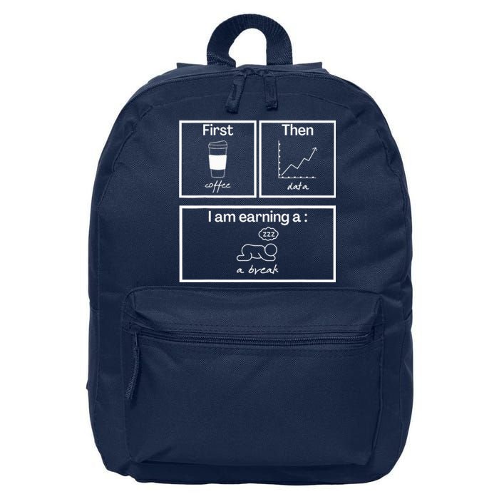 First Then Board Funny School Psychologist Special Education 16 in Basic Backpack