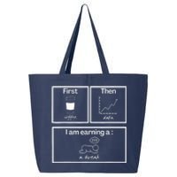 First Then Board Funny School Psychologist Special Education 25L Jumbo Tote