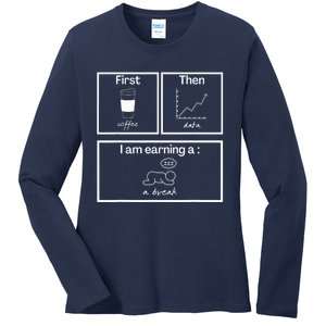 First Then Board Funny School Psychologist Special Education Ladies Long Sleeve Shirt