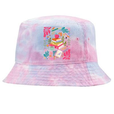 Floral Teacher Back To School Fall Tie-Dyed Bucket Hat