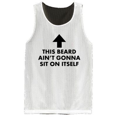 Funny This Beard Aint Gonna Sit On Itself Gift Mesh Reversible Basketball Jersey Tank