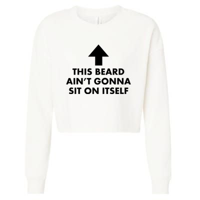 Funny This Beard Aint Gonna Sit On Itself Gift Cropped Pullover Crew