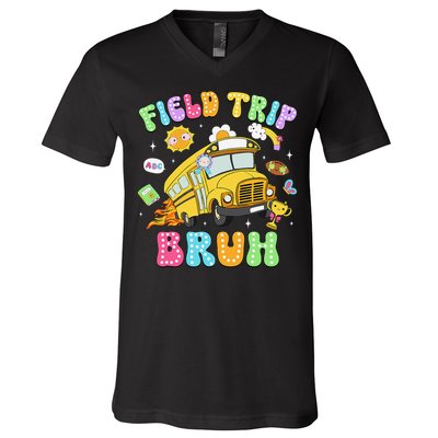 Field Trip Bruh Happy Field Day 2025 Let The Games Begin V-Neck T-Shirt