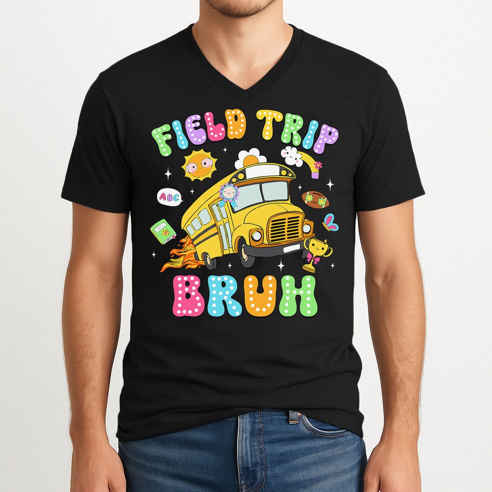 Field Trip Bruh Happy Field Day 2025 Let The Games Begin V-Neck T-Shirt