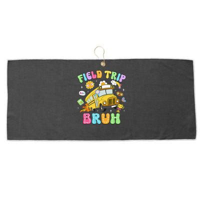 Field Trip Bruh Happy Field Day 2025 Let The Games Begin Large Microfiber Waffle Golf Towel