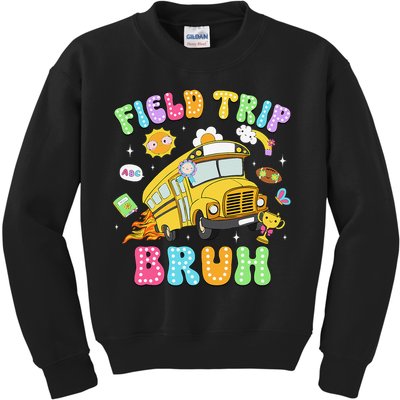 Field Trip Bruh Happy Field Day 2025 Let The Games Begin Kids Sweatshirt