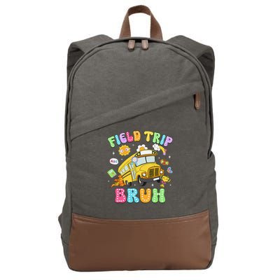 Field Trip Bruh Happy Field Day 2025 Let The Games Begin Cotton Canvas Backpack
