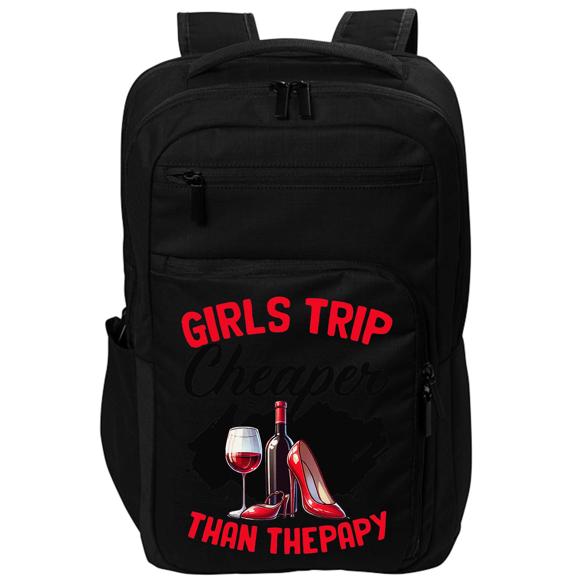 Funny Trip Bachelorette Wine Party Weekend Squad Impact Tech Backpack