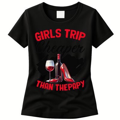 Funny Trip Bachelorette Wine Party Weekend Squad Womens T-Shirt