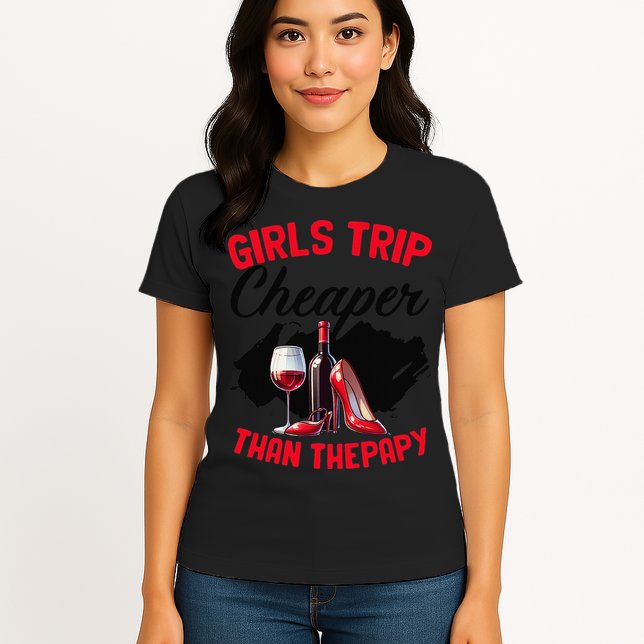 Funny Trip Bachelorette Wine Party Weekend Squad Womens T-Shirt