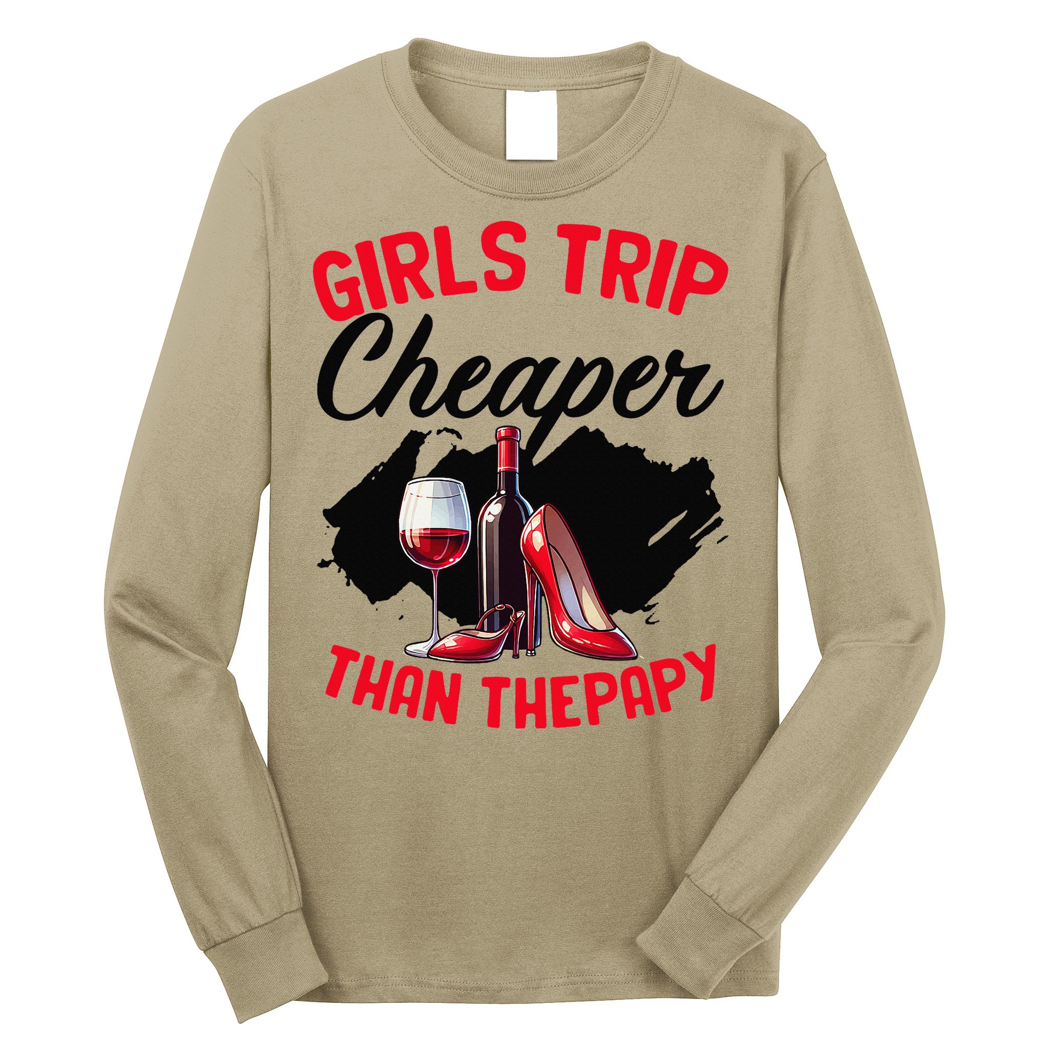 Funny Trip Bachelorette Wine Party Weekend Squad Long Sleeve Shirt