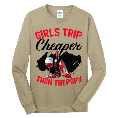 Funny Trip Bachelorette Wine Party Weekend Squad Tall Long Sleeve T-Shirt