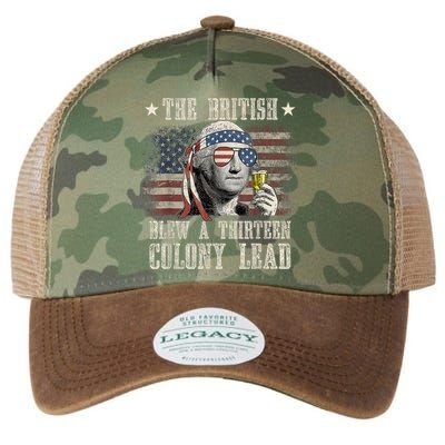 Funny The British Blew A 13 Colony Lead 4th Of July Us Flag Legacy Tie Dye Trucker Hat
