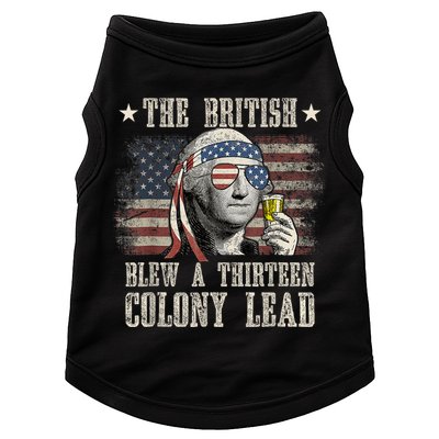 Funny The British Blew A 13 Colony Lead 4th Of July Us Flag Doggie Tank