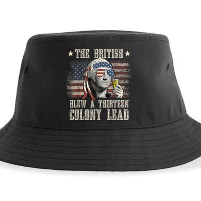 Funny The British Blew A 13 Colony Lead 4th Of July Us Flag Sustainable Bucket Hat
