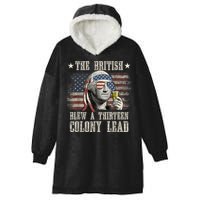 Funny The British Blew A 13 Colony Lead 4th Of July Us Flag Hooded Wearable Blanket