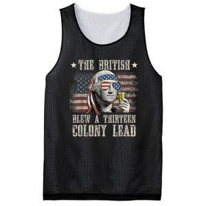 Funny The British Blew A 13 Colony Lead 4th Of July Us Flag Mesh Reversible Basketball Jersey Tank