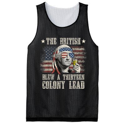 Funny The British Blew A 13 Colony Lead 4th Of July Us Flag Mesh Reversible Basketball Jersey Tank