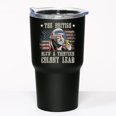 Funny The British Blew A 13 Colony Lead 4th Of July Us Flag Tumbler