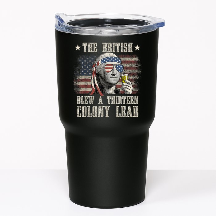 Funny The British Blew A 13 Colony Lead 4th Of July Us Flag Tumbler