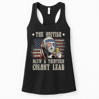 Funny The British Blew A 13 Colony Lead 4th Of July Us Flag Womens Tank Top