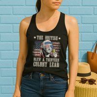 Funny The British Blew A 13 Colony Lead 4th Of July Us Flag Womens Tank Top
