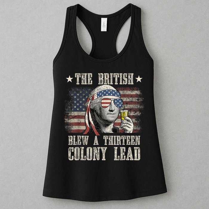 Funny The British Blew A 13 Colony Lead 4th Of July Us Flag Womens Tank Top