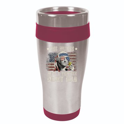 Funny The British Blew A 13 Colony Lead 4th Of July Us Flag 16oz Travel Tumbler