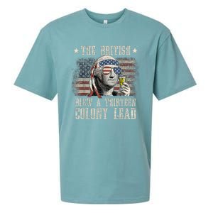 Funny The British Blew A 13 Colony Lead 4th Of July Us Flag Sueded Cloud Jersey T-Shirt