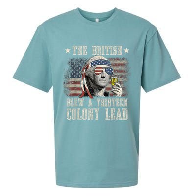 Funny The British Blew A 13 Colony Lead 4th Of July Us Flag Sueded Cloud Jersey T-Shirt