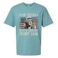 Funny The British Blew A 13 Colony Lead 4th Of July Us Flag Sueded Cloud Jersey T-Shirt
