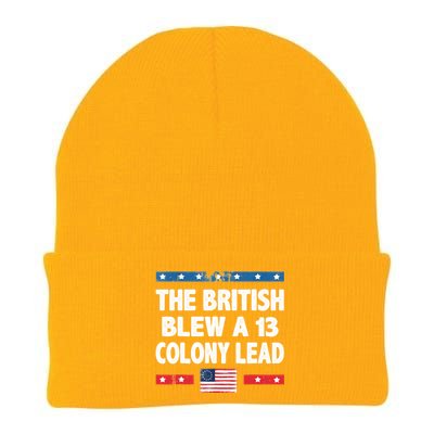 Funny The British Blew A Thirteen Colony Lead 4th Of July Knit Cap Winter Beanie