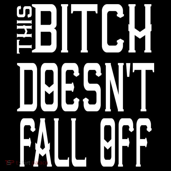Funny THIS BITCH DOESN'T FALL OFF Sustainable Knit Beanie