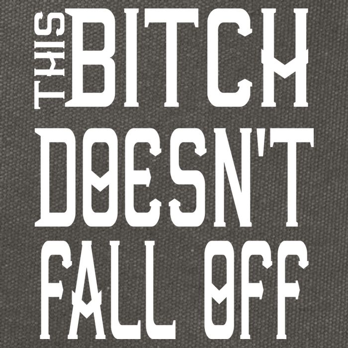 Funny THIS BITCH DOESN'T FALL OFF Cotton Canvas Backpack