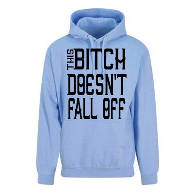 Funny THIS BITCH DOESN'T FALL OFF Unisex Surf Hoodie